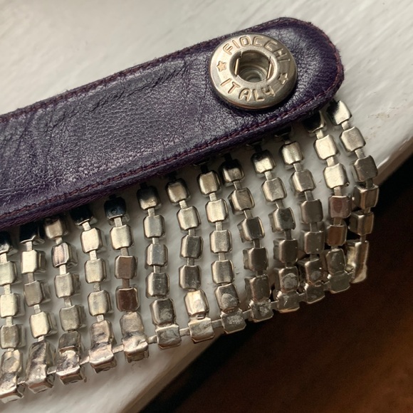 Manolo Blahnik Purple Satin Pointy Toe Heels with Rhinestone Ankle Strap, 37.5 - Picture 8 of 13